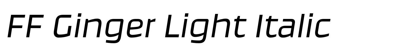 FF Ginger Light Italic